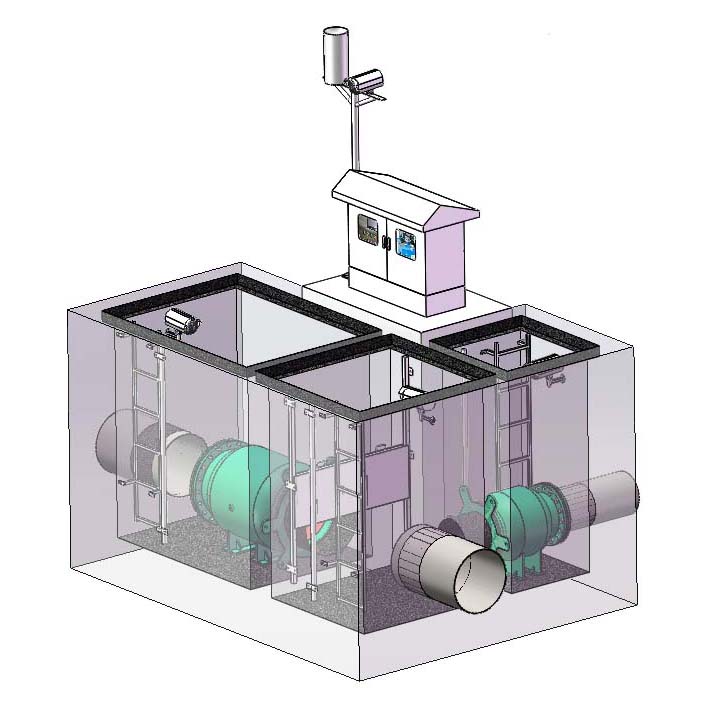 【氣動截污井】智能分流